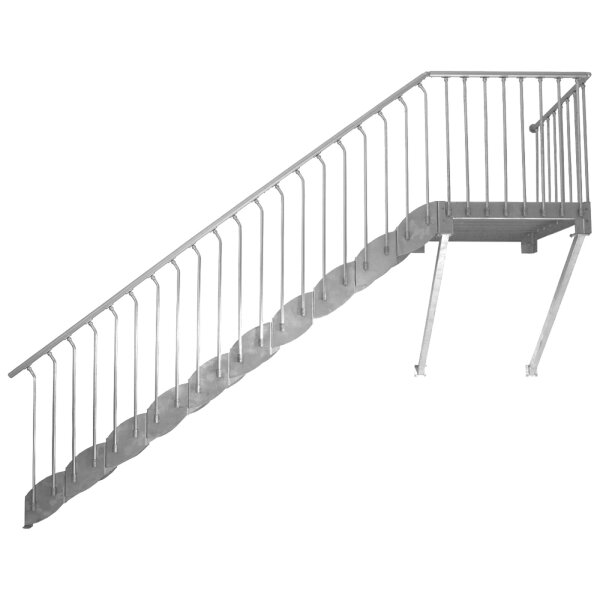 Scarlo 1000 with 16 Stepshandrail on both sides with floor support with platform