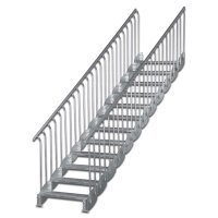 Scarlo 1000 with 16 Stepshandrail on both sides with floor support with platform